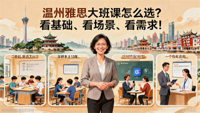 温州雅思大班课怎么选？不同学习场景的适配指南