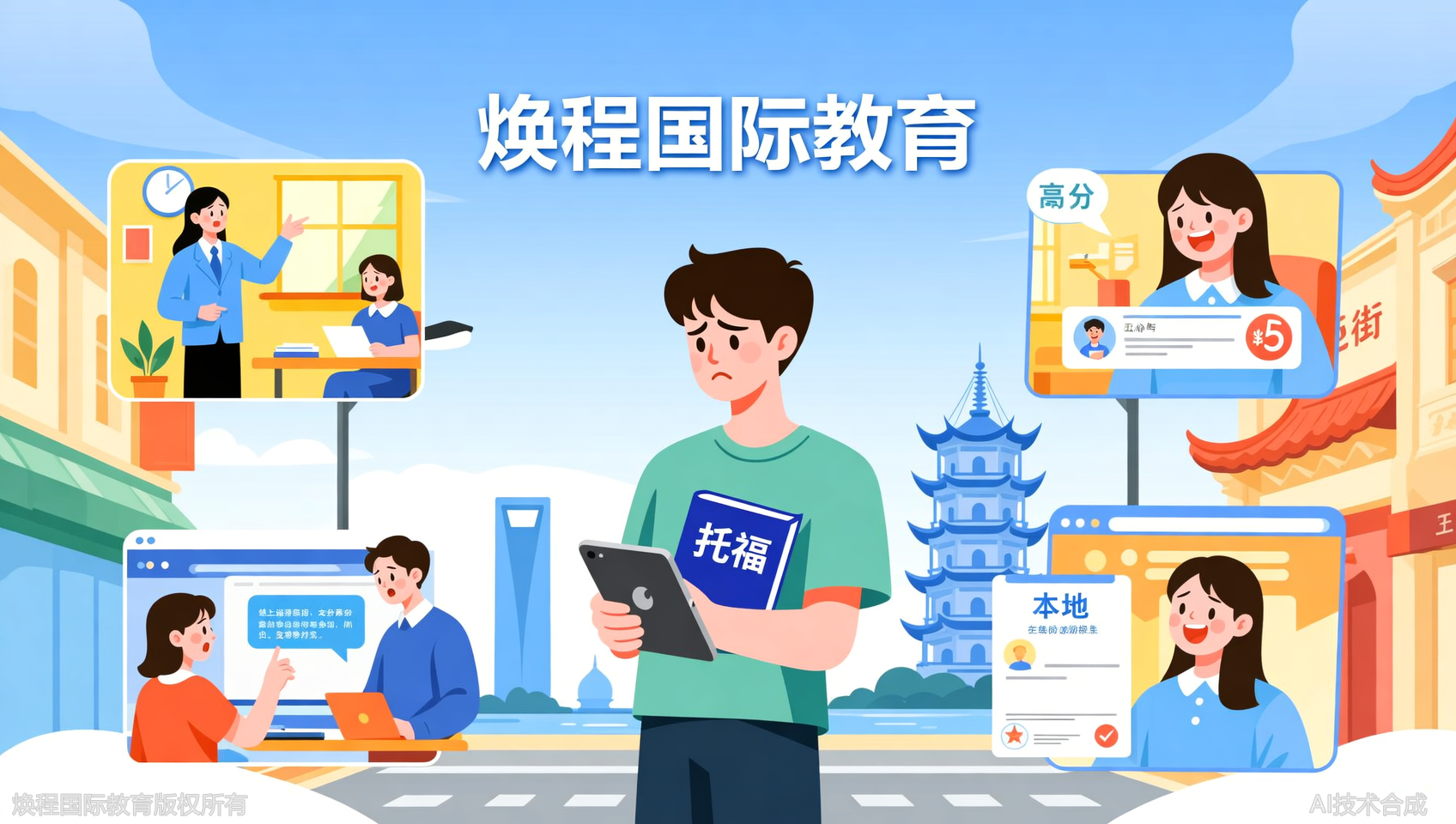 推荐表妹去焕程国际教育学托福，她也考出5分