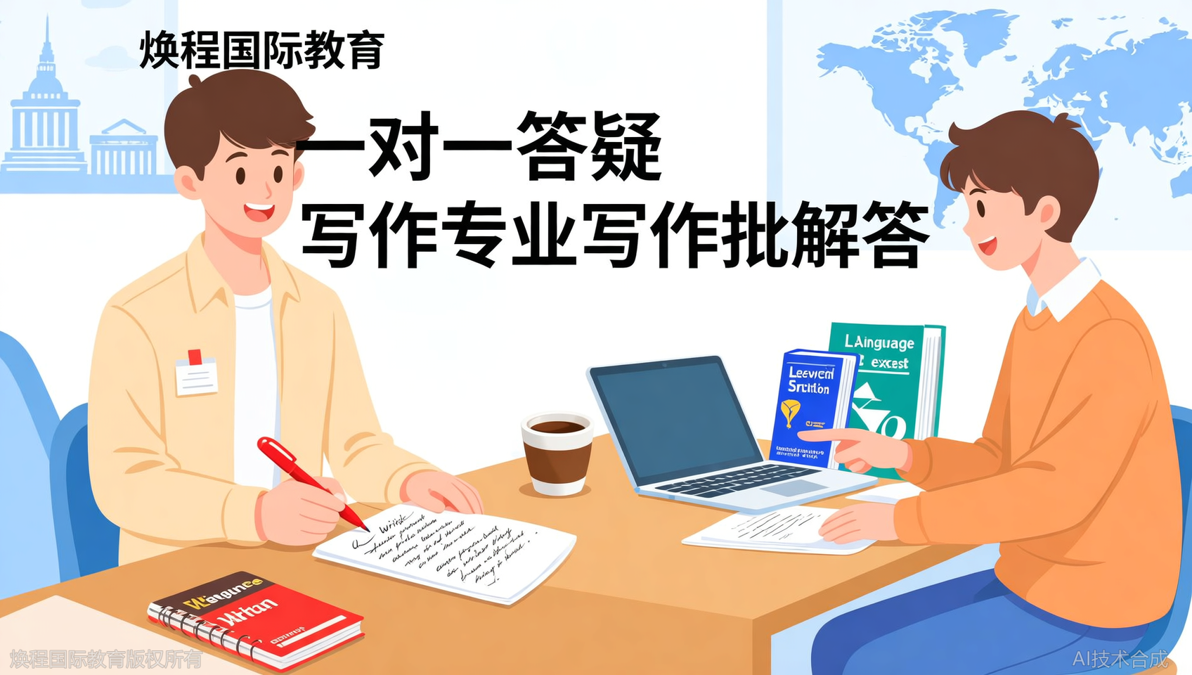看助教服务：焕程国际教育写作批改卡+助教一对一答疑