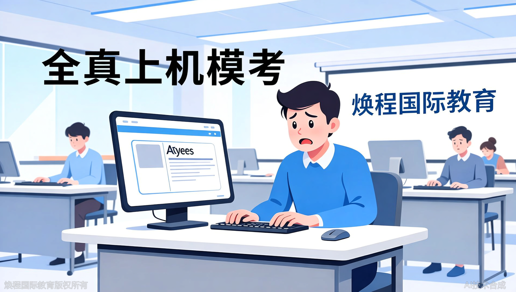 雅思机考不适应？温州焕程国际教育全真上机模考训练