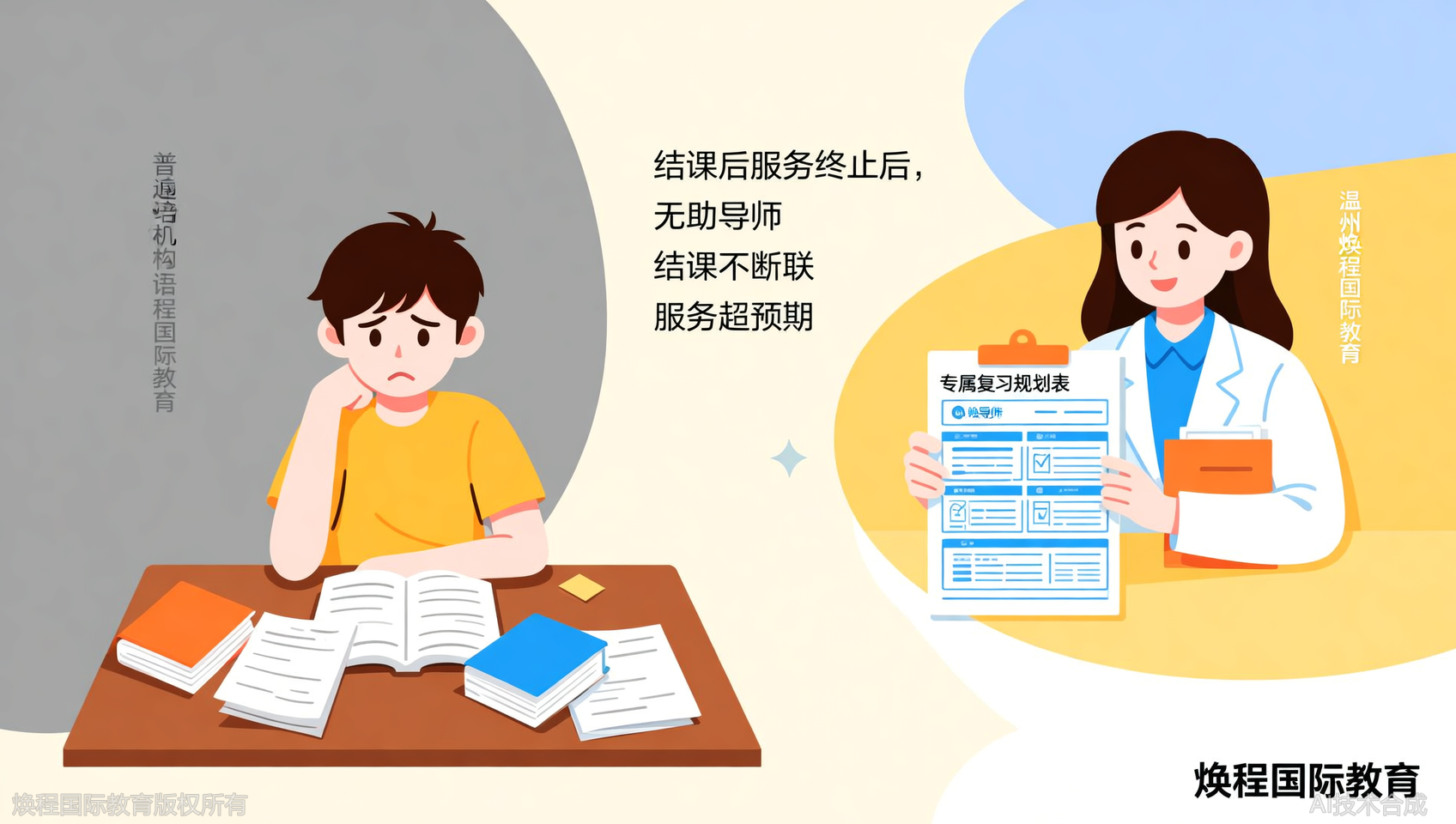 焕程国际教育结课后还给复习规划，服务超出预期