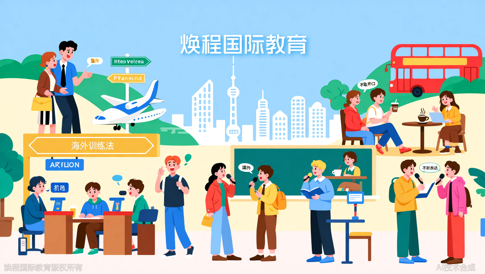雅思口语不敢开口说？温州焕程国际教育海外情景训练