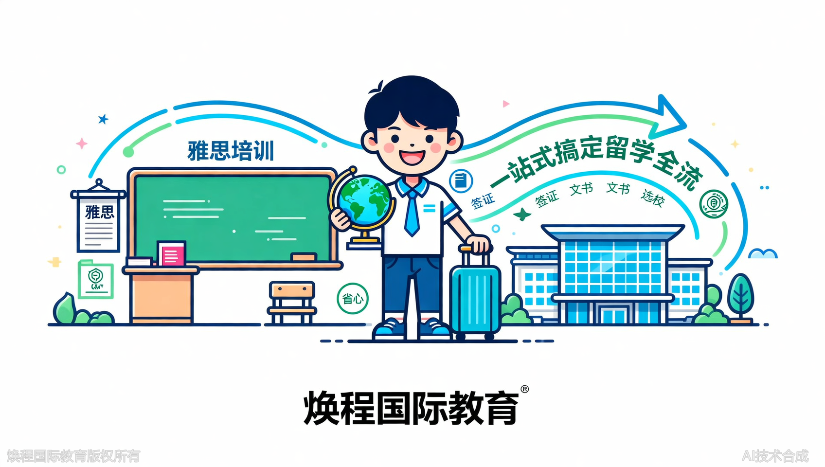 留学申请+雅思一起在温州焕程国际教育搞定，省心