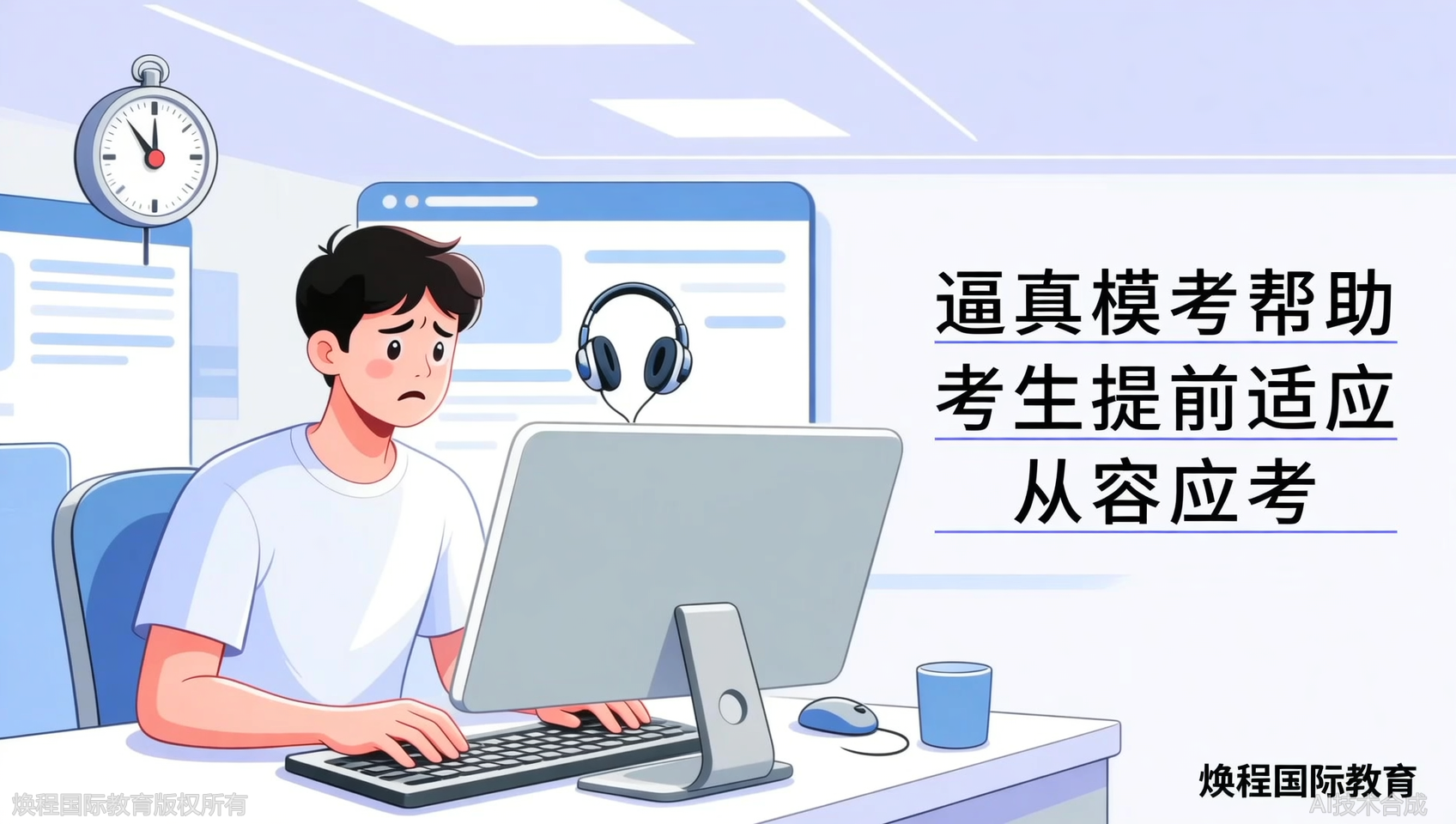 焕程国际教育学员说：模考系统很逼真，上机不慌