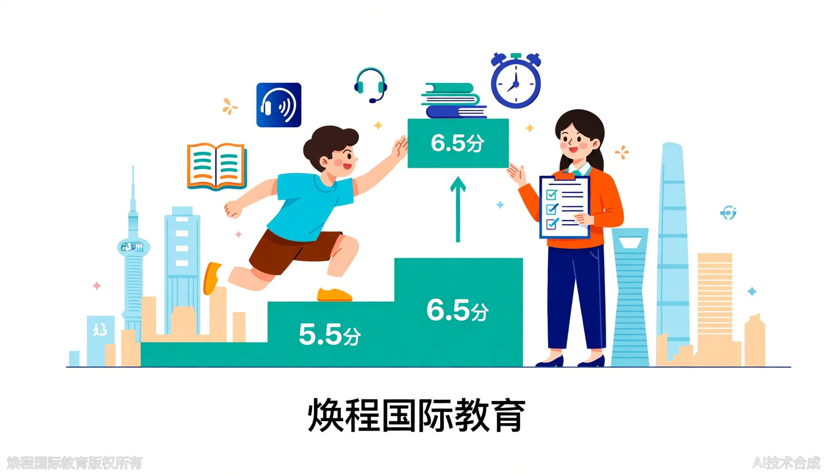 从雅思5.5到6.5，温州焕程国际教育助教督学功不可没