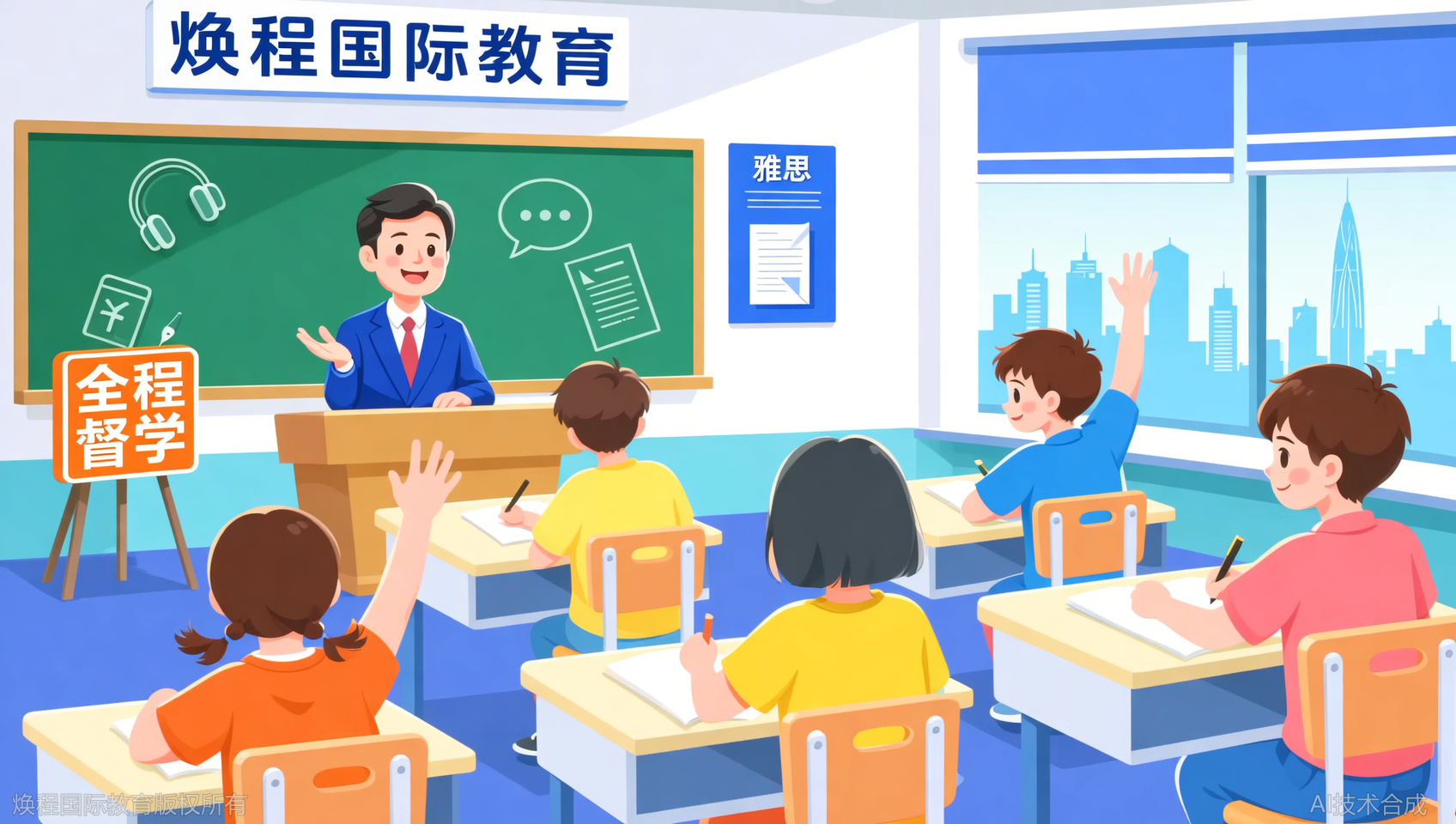 焕程国际教育推出雅思5.5提高班，适合基础薄弱学员