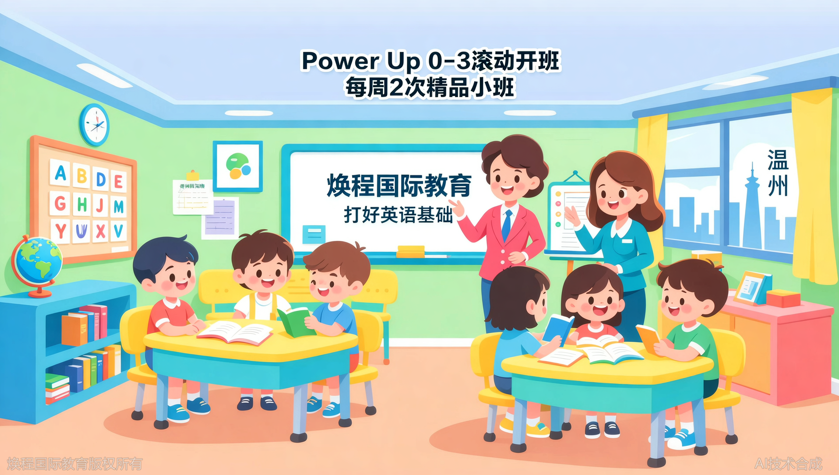 青少系列Power Up 0-3滚动开班，温州焕程国际教育每周2次