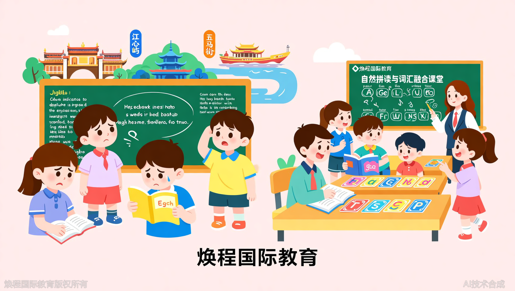 孩子小升初英语跟不上？温州焕程国际教育自然拼读+词汇融合