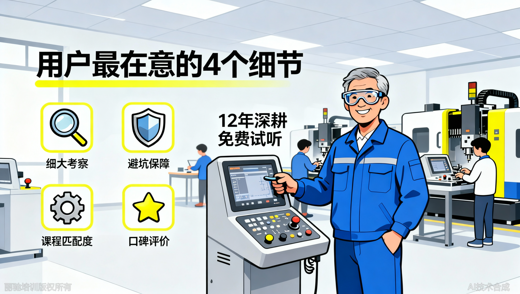 宁波数控培训免费试听：用户最在意的4个试听细节