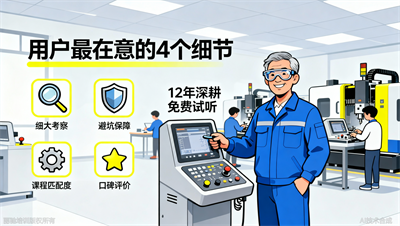 宁波数控培训免费试听：用户最在意的4个试听细节