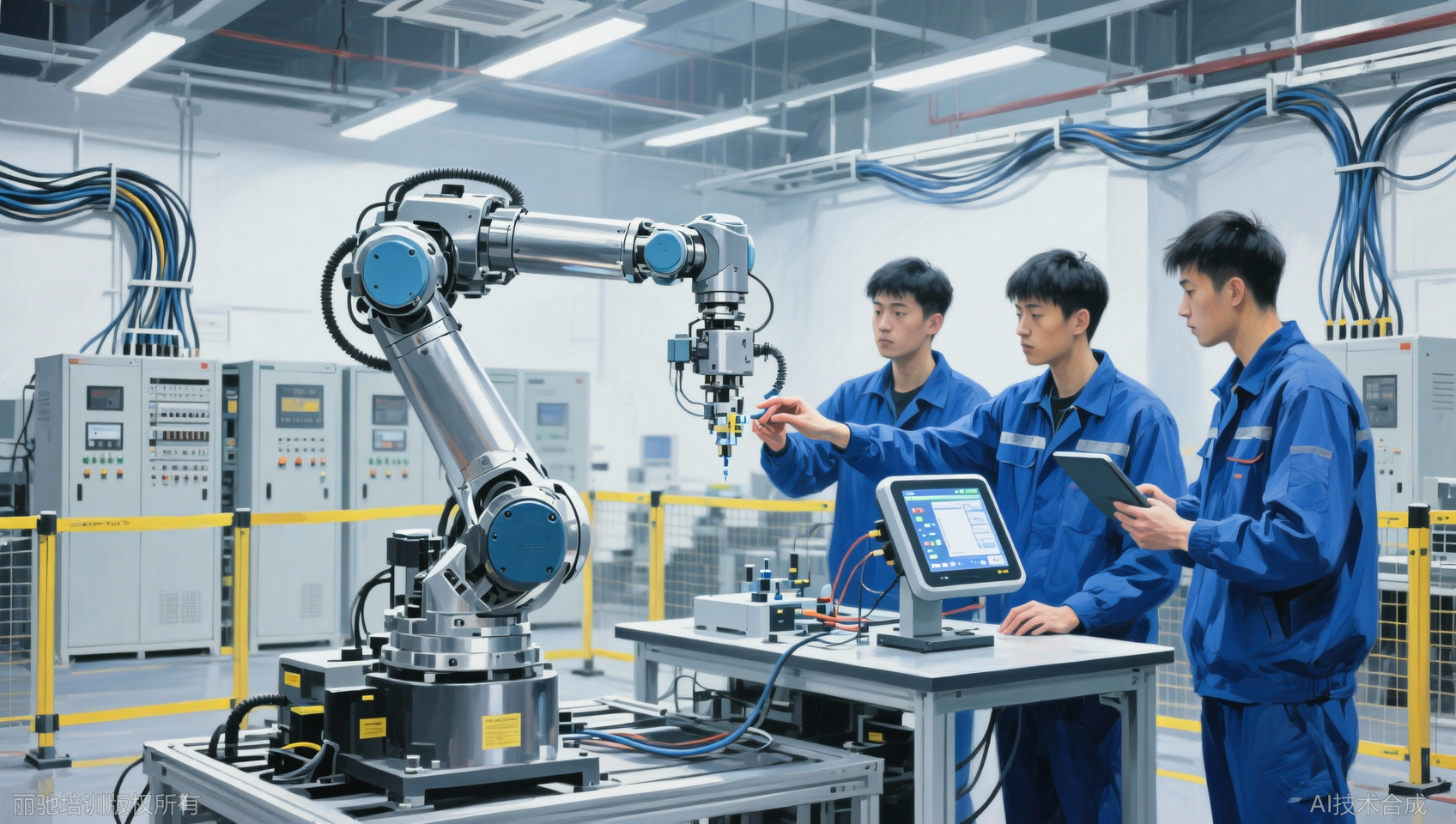 宁波工业机器人操作技能训练：模拟产线的操作场景演练