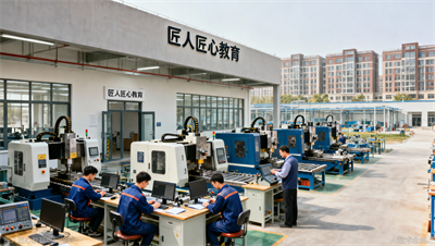 济南数控编程培训学校排名参考，实地探访济南匠人匠心教育5000平教学园区