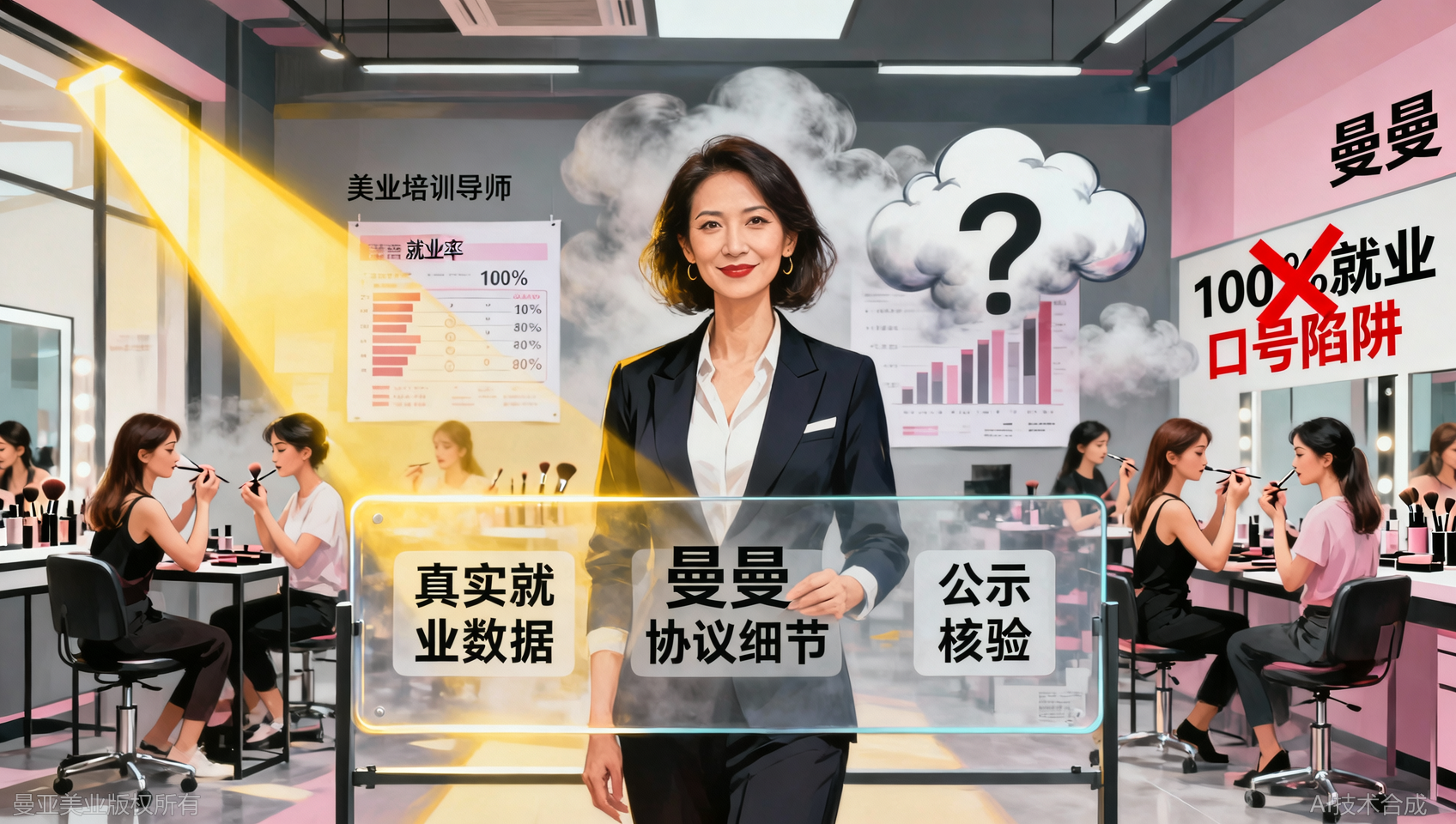 化妆培训学校就业率怎么看？3个数据维度帮你辨真假