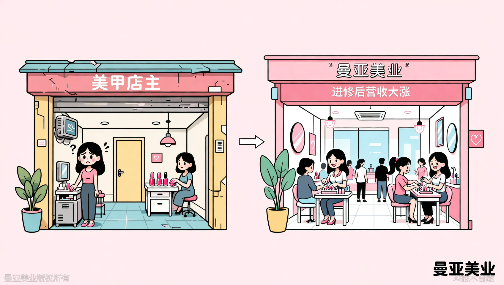 学完美甲店长班，我的小店从日营300涨到1500