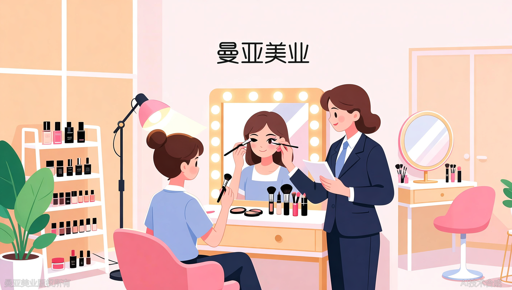 感谢曼亚美业老师熬夜辅导我大赛妆容，拿了创意奖