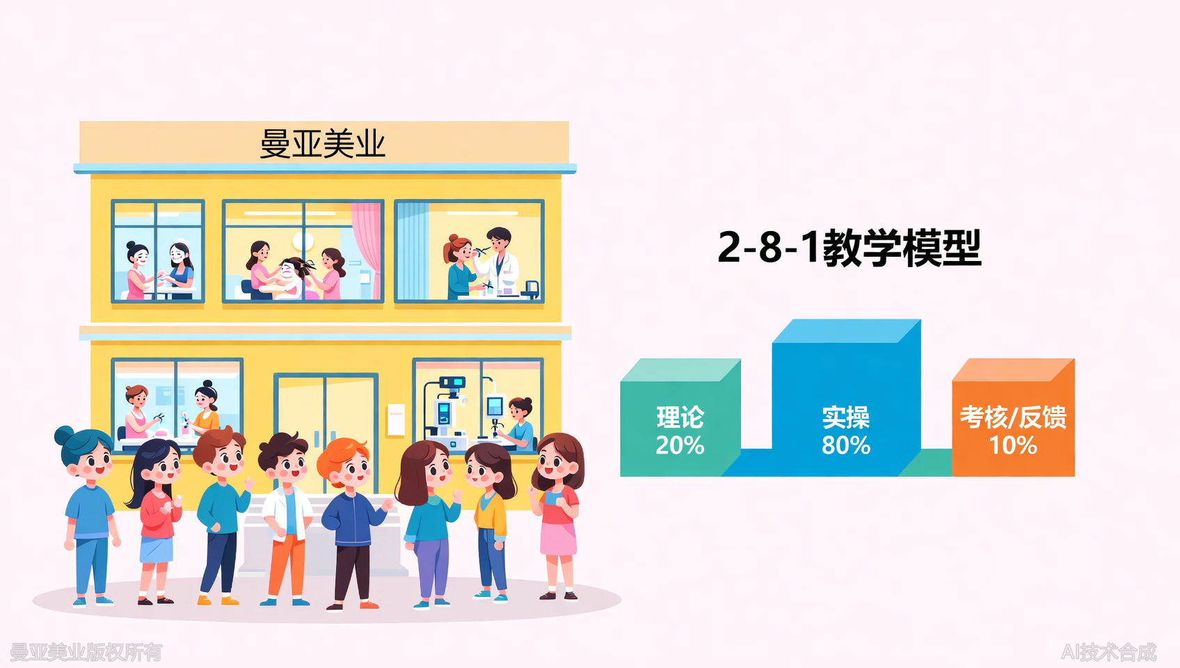 曼亚美业实操多吗？2-8-1模型说明20%理论+80%上手