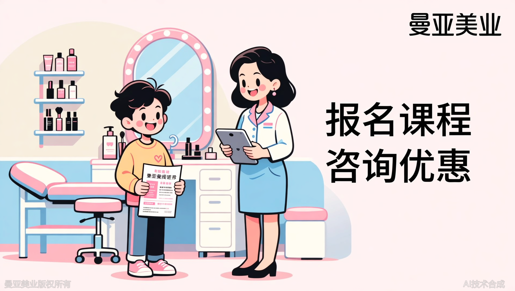 现在报名曼亚美业有什么优惠？咨询工作人员领取限时福利