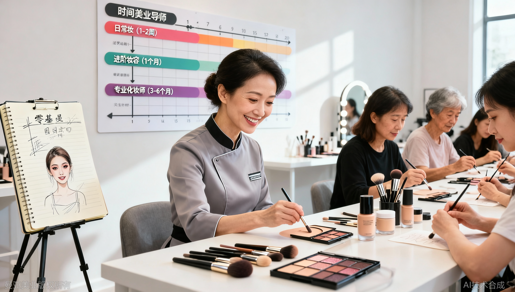 零基础化妆培训周期多长？从入门到上手的时间规划