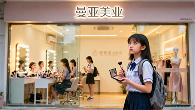 15岁初中毕业学化妆会不会太早？深圳曼亚美业：这些岗位初中女生就能做