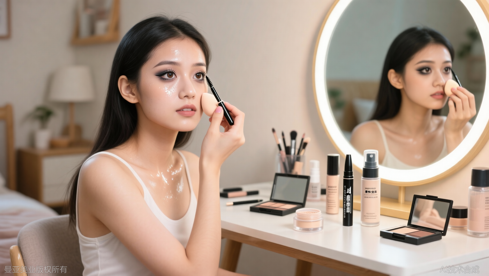 油皮眼妆不晕染技巧：从打底到定妆的4个实操方法