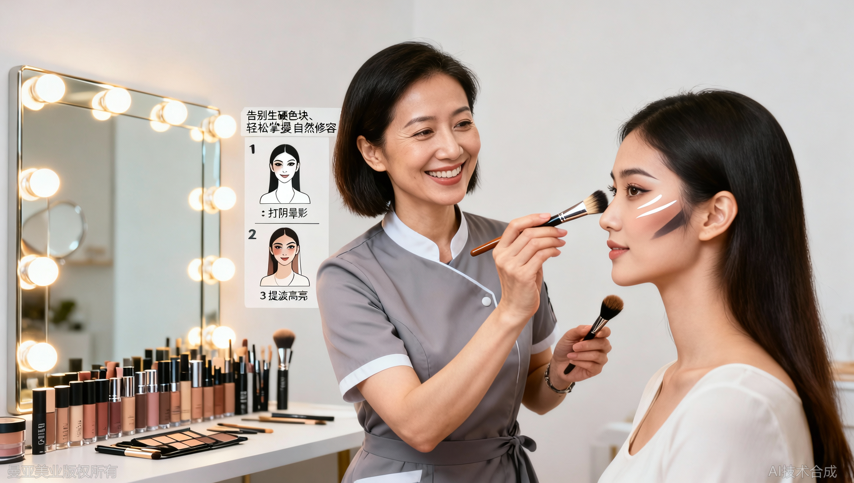 修容怎么画自然？从阴影到提亮的3步方法