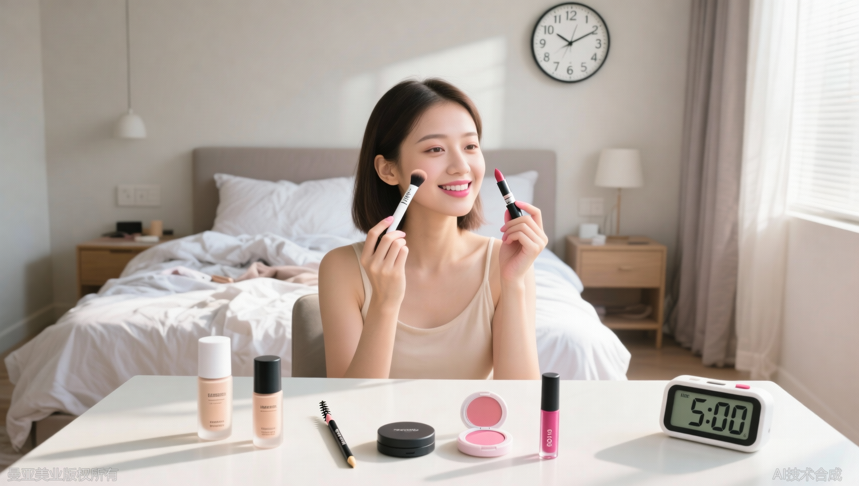 新手5分钟日常妆教程：按步骤操作的快速上妆清单