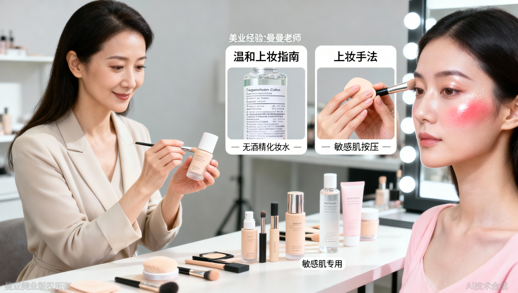 敏感肌化妆技巧：从产品到步骤的3个温和上妆指南