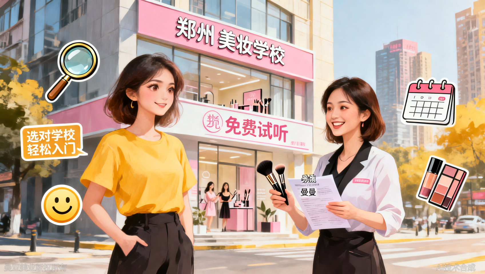 郑州化妆培训免费试听攻略：从预约到体验的3个技巧