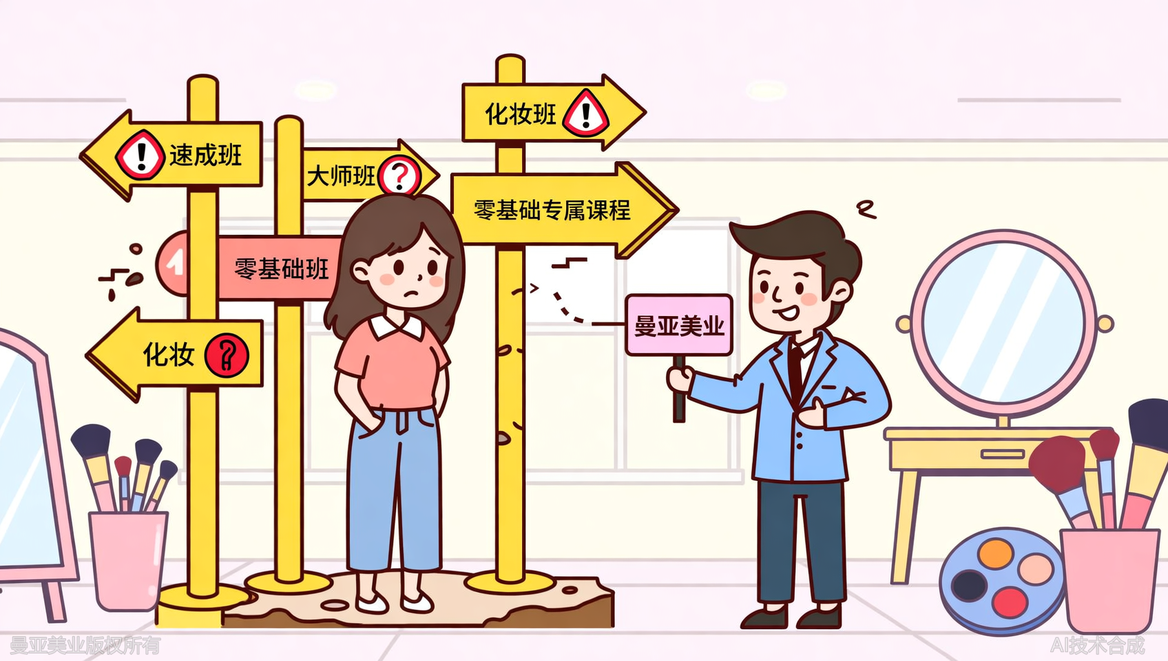 零基础学化妆哪个班最稳？曼亚美业建议从新娘全科起步
