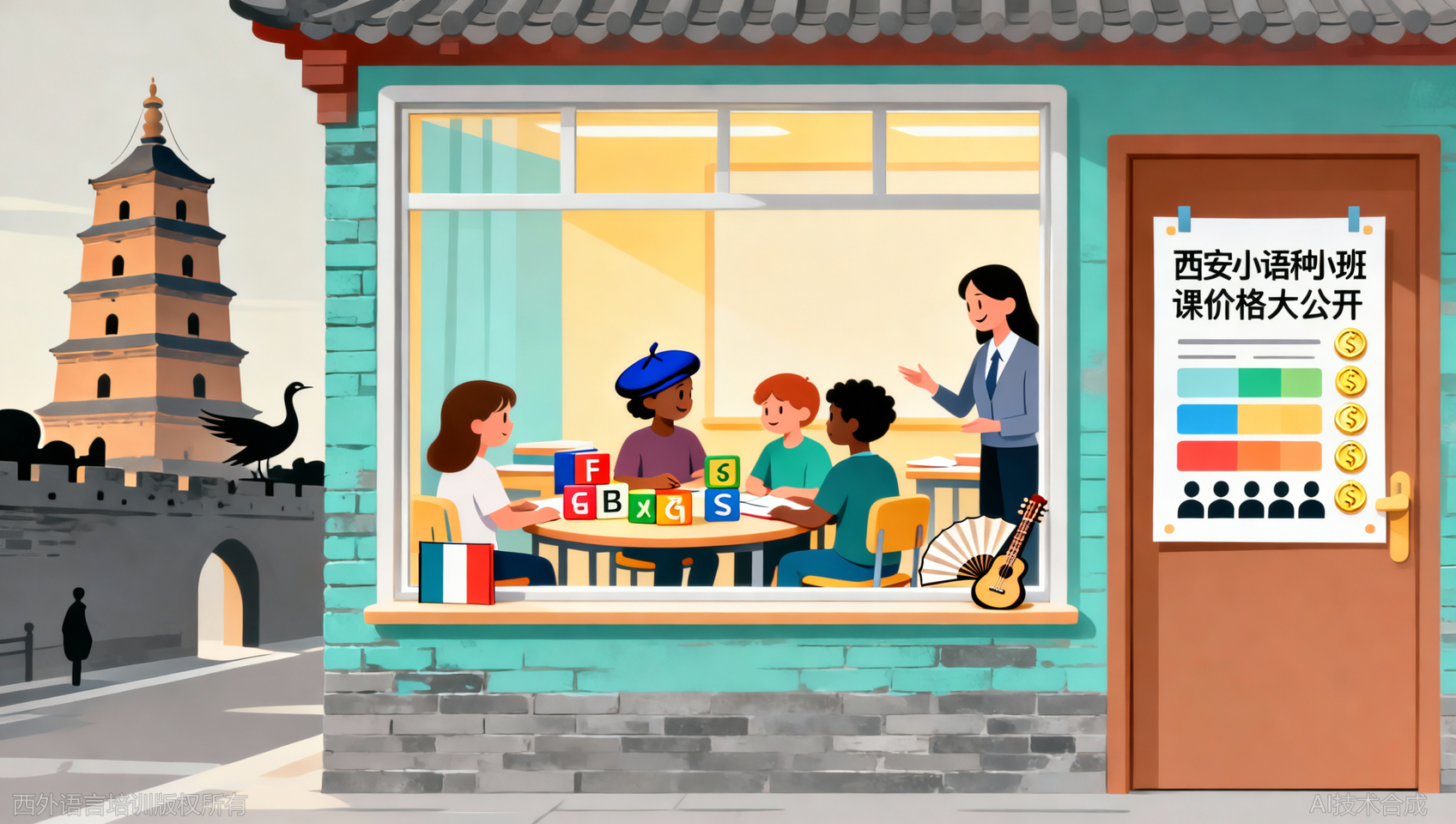 西安小语种小班课价格大公开：3家机构的定价/服务对比