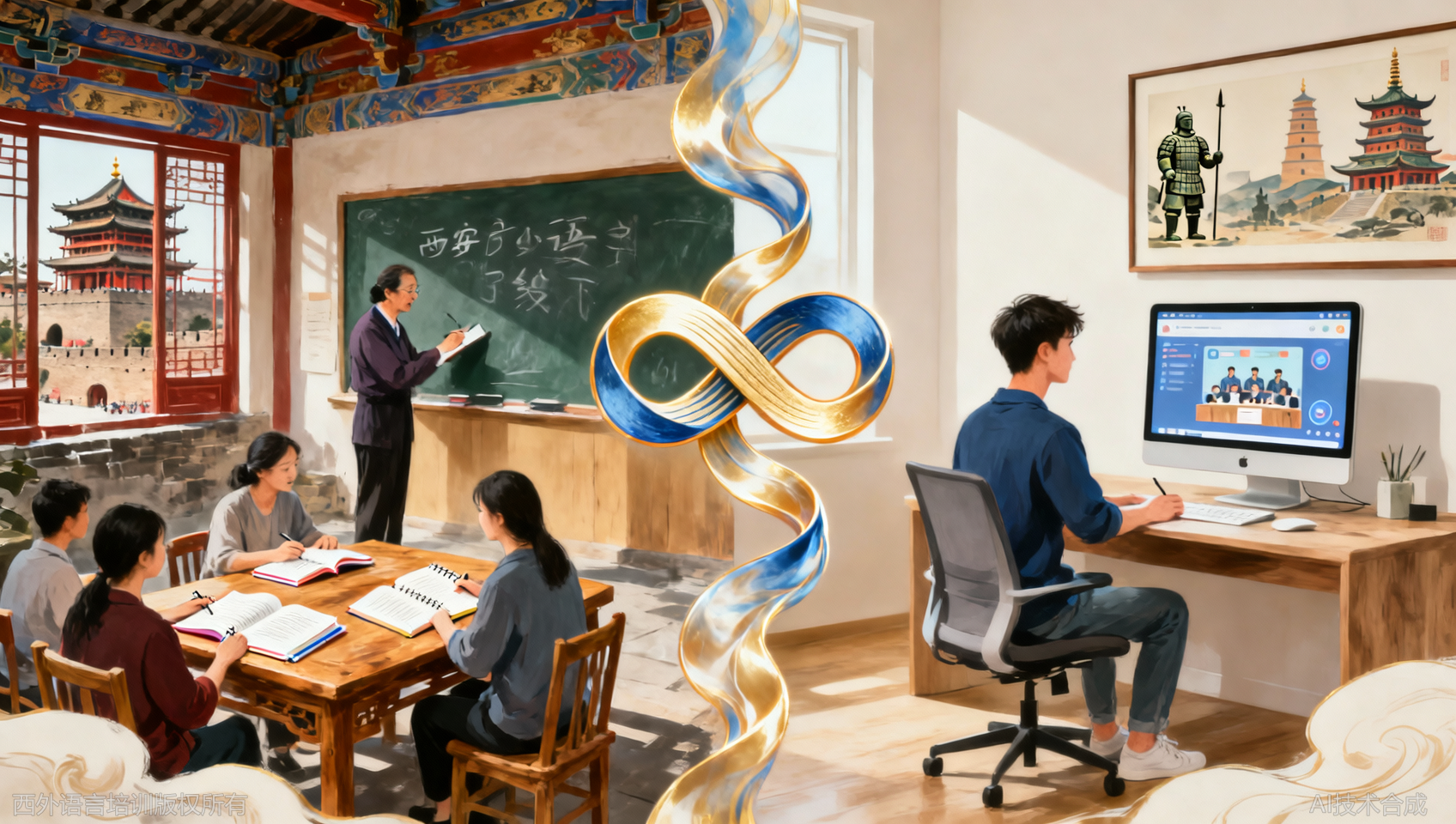 西安小语种机构线上vs线下：效果/价格/适合人群全对比