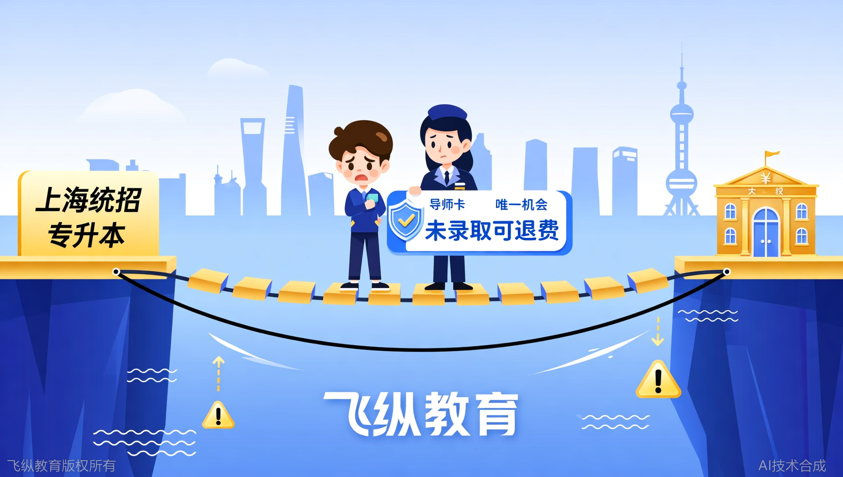 现在报名上海飞纵专升本，享至尊合约班&ldquo;未录取退费&rdquo;保障
