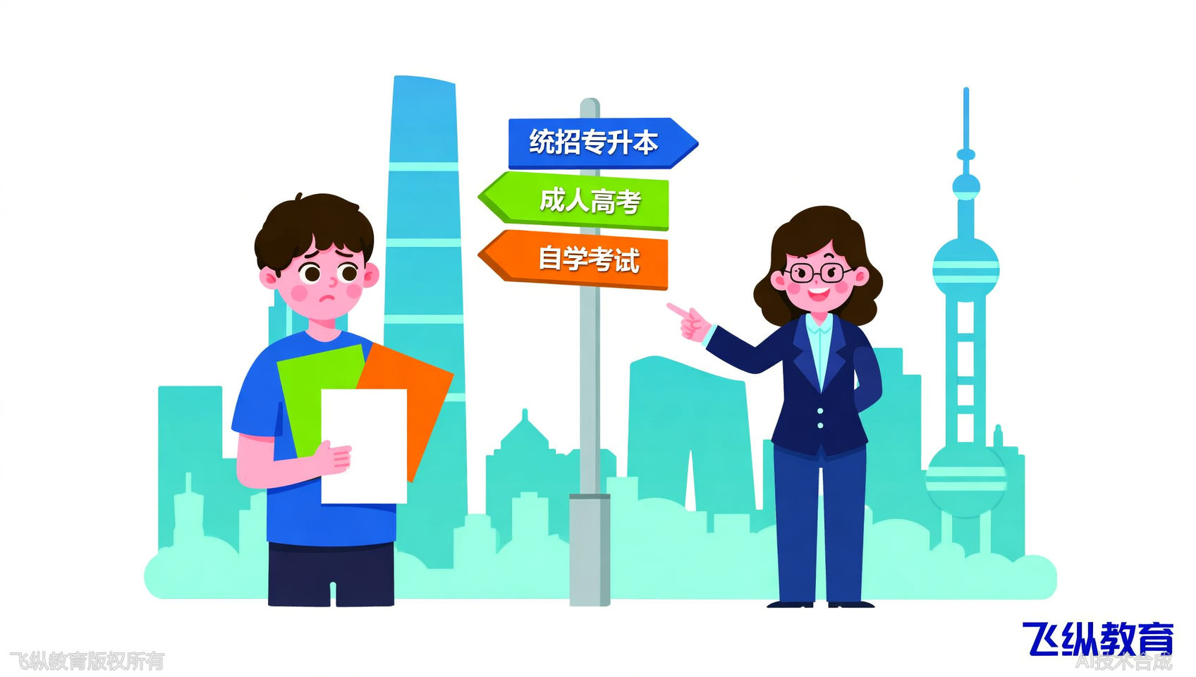 上海专升本vs成考vs自考，四种途径区别全览，上海飞纵专升本帮你选