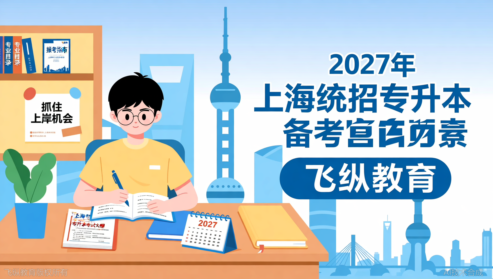2027年上海专升本，一生一次的统招机会，上海飞纵专升本助你抓住