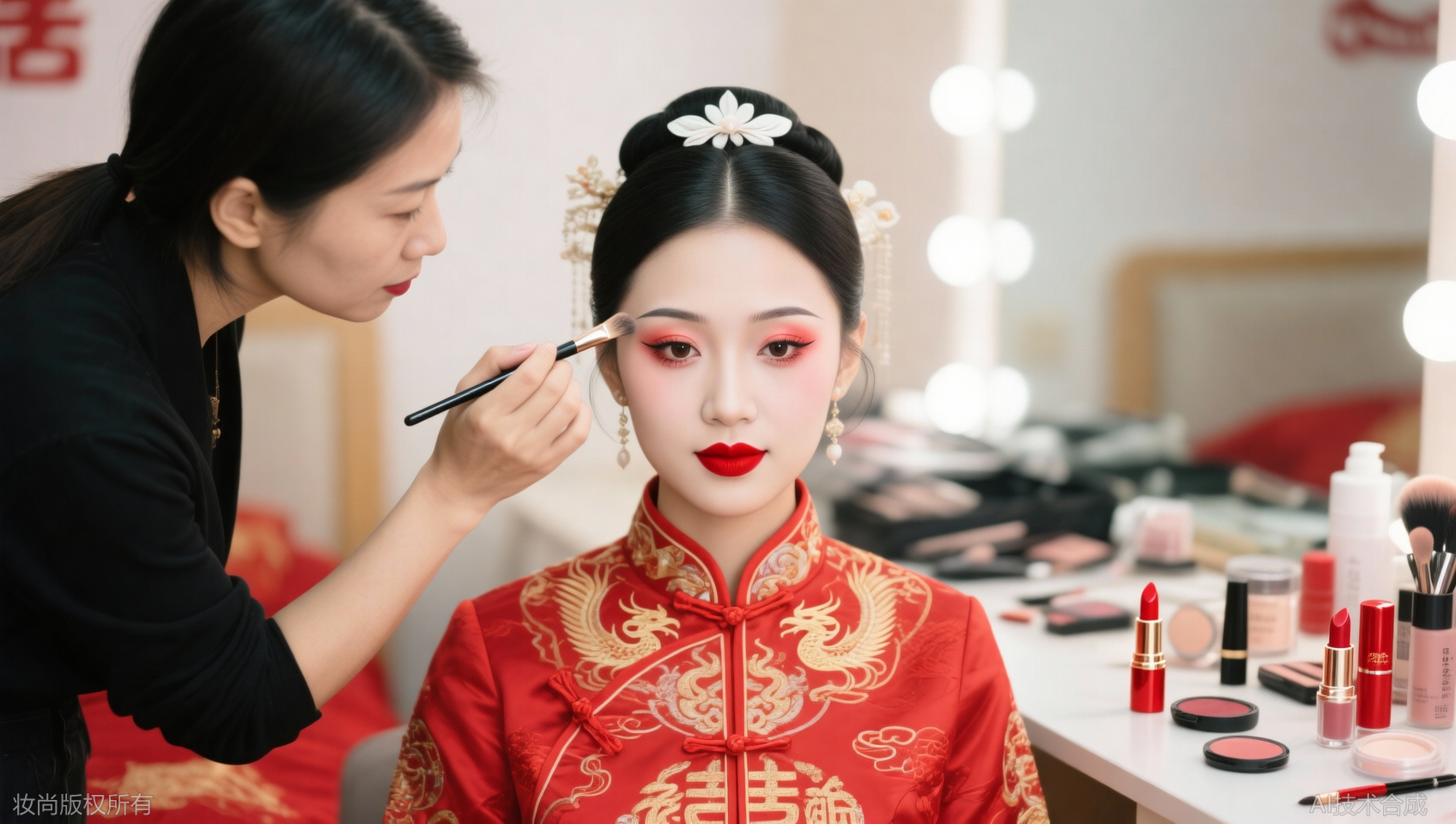 徐州中式新娘妆培训：中式婚礼的化妆技巧