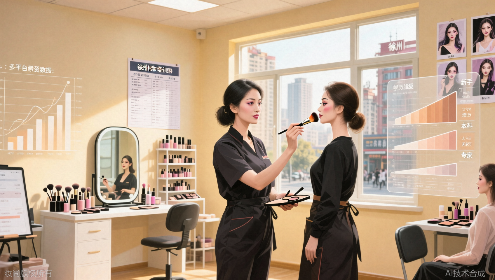 徐州化妆培训讲师薪资：不同机构的收入情况