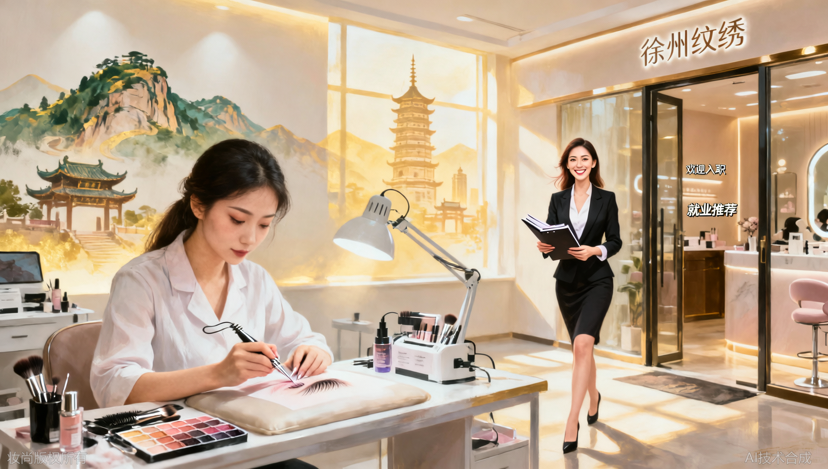 徐州纹绣培训就业推荐：从学习到上岗的实操路径