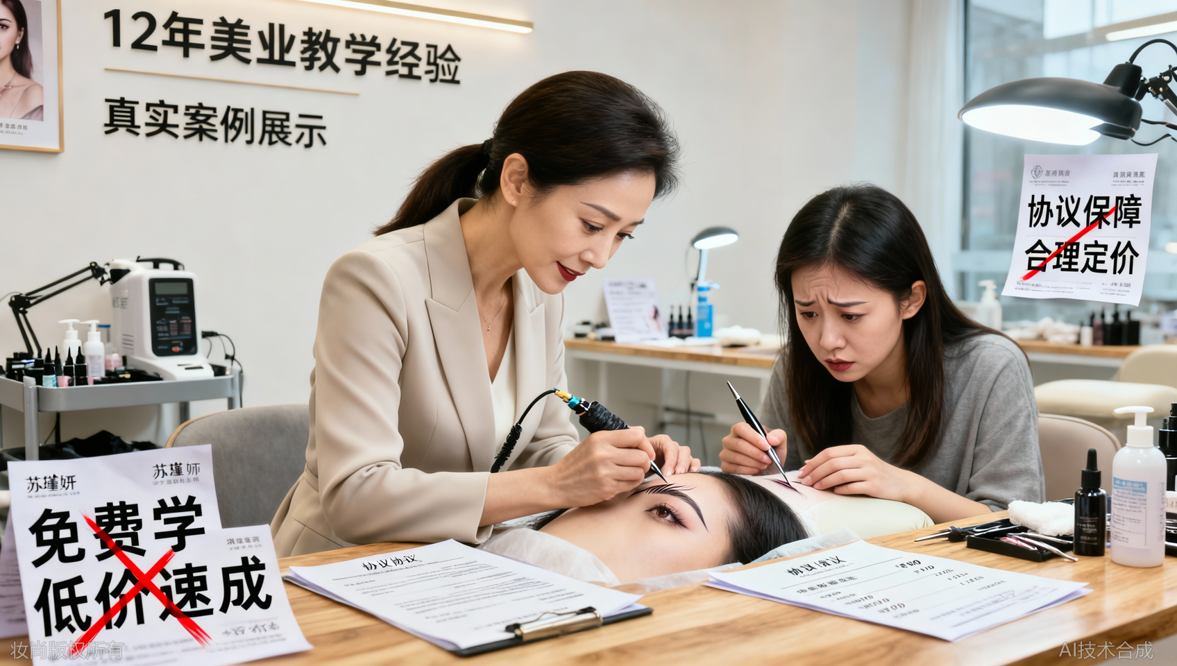 徐州纹绣培训零基础常见误区：新手容易踩的坑