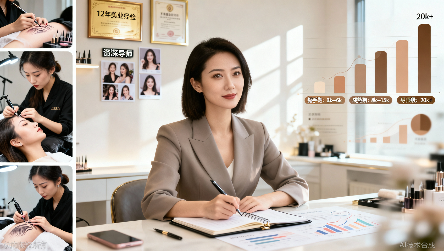 徐州纹绣培训就业薪资水平：不同经验的收入真相