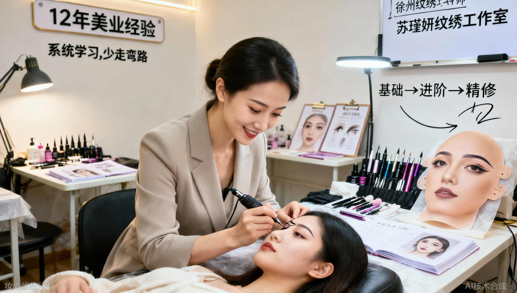 徐州纹绣培训学习阶段划分：从新手到进阶的步骤