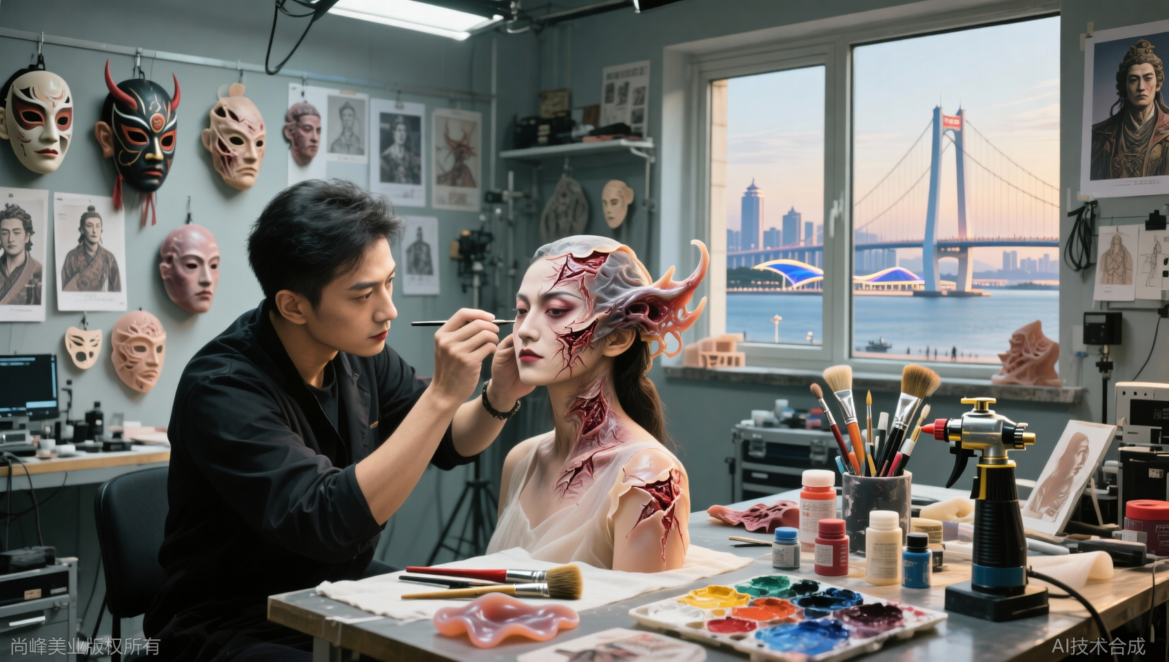 大连影视特效化妆培训：揭秘影视剧中伤效妆的3个核心技巧