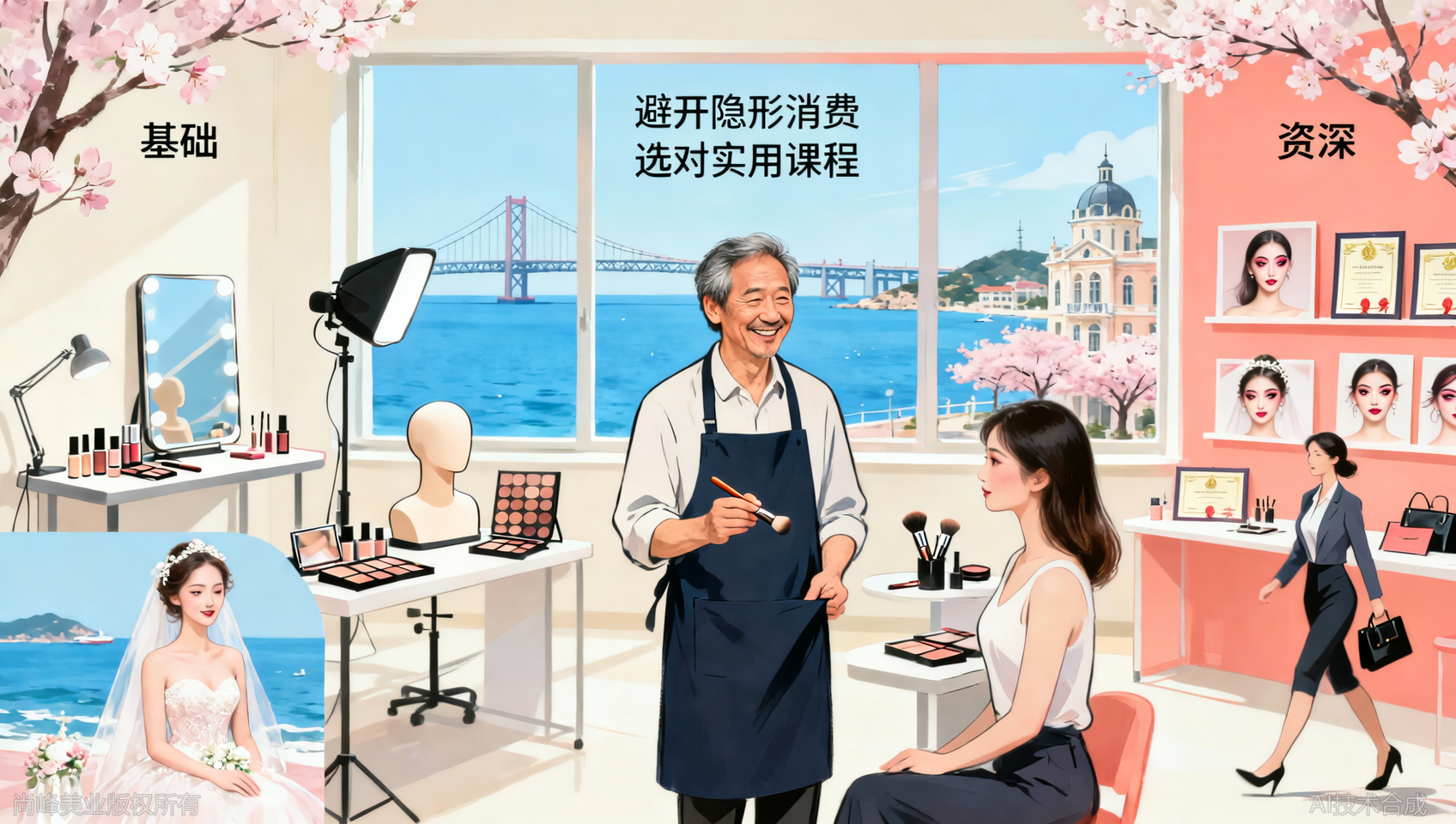 大连长期化妆培训：从新手到资深的3个阶段课程选择