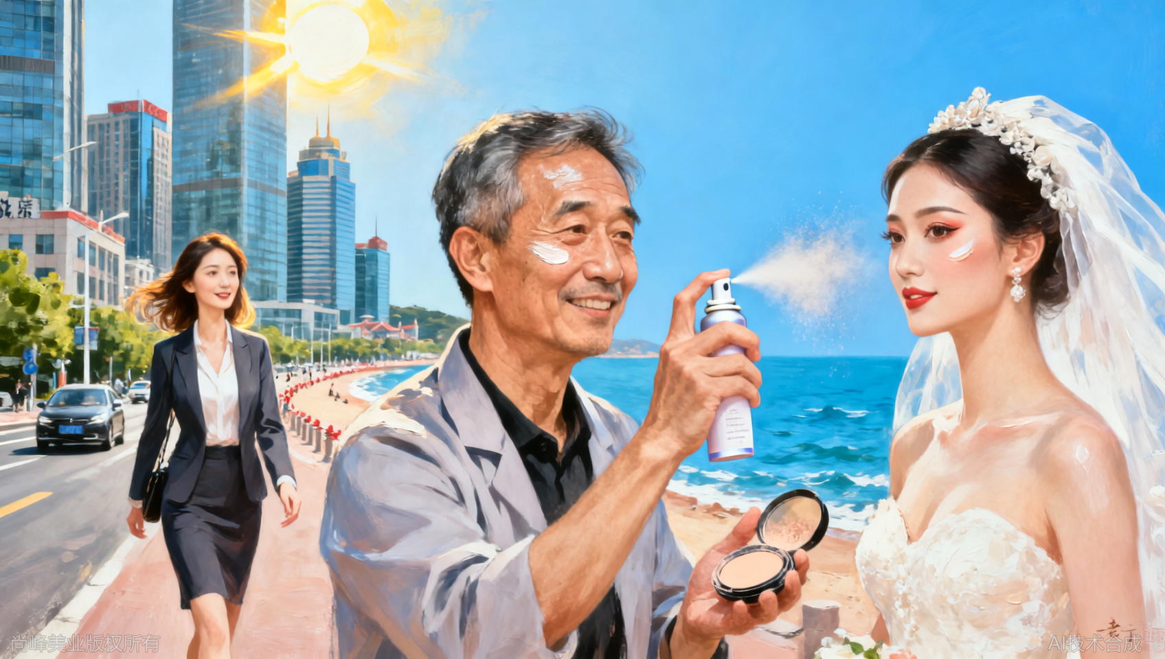 大连油性皮肤化妆培训：告别脱妆的3个定妆技巧