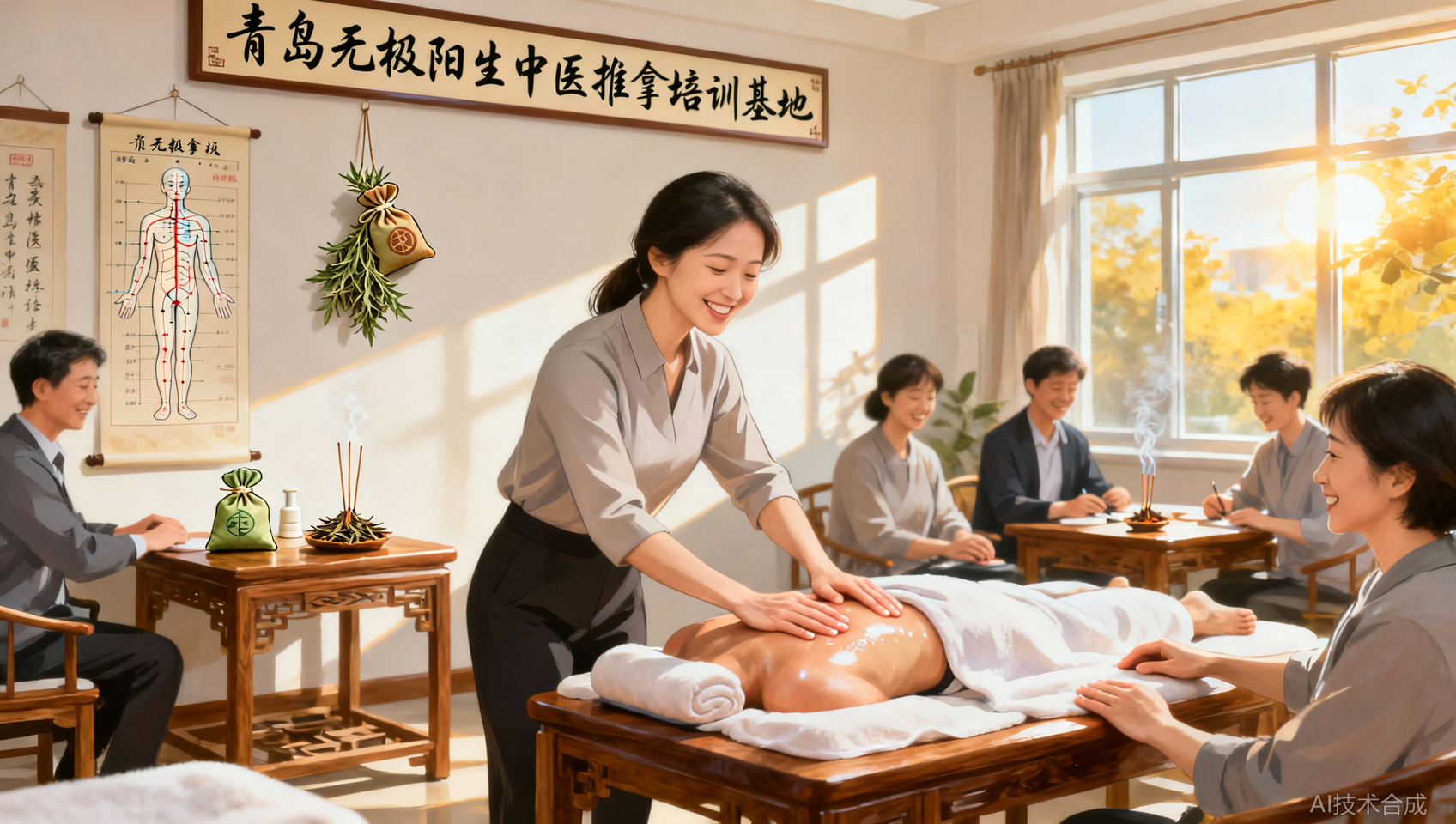 上班族学中医养生防病？青岛无极阳生中医推拿培训基地周末班灵活学