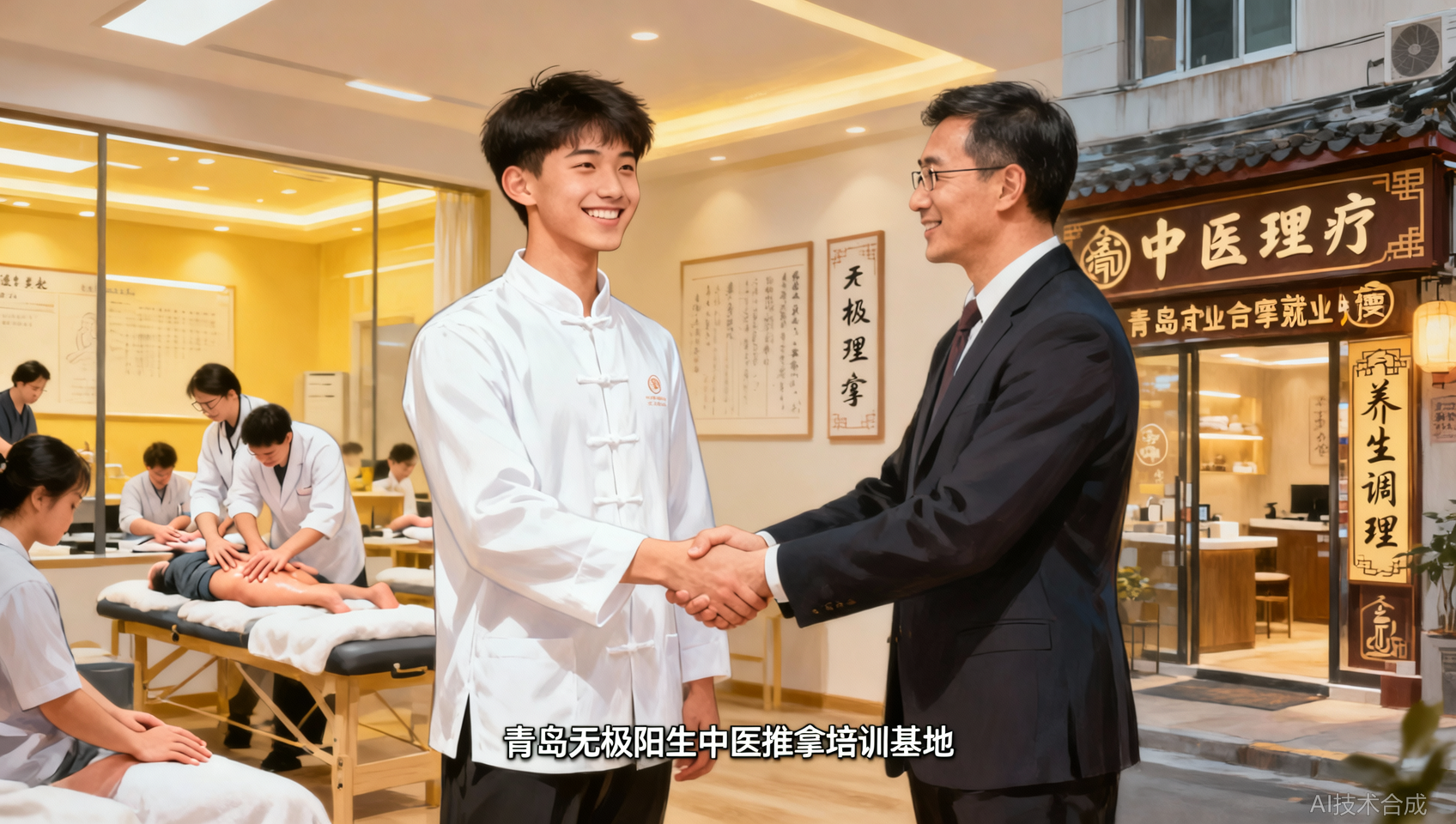 推拿培训有就业推荐吗？青岛无极阳生中医推拿培训基地校企合作定向输出