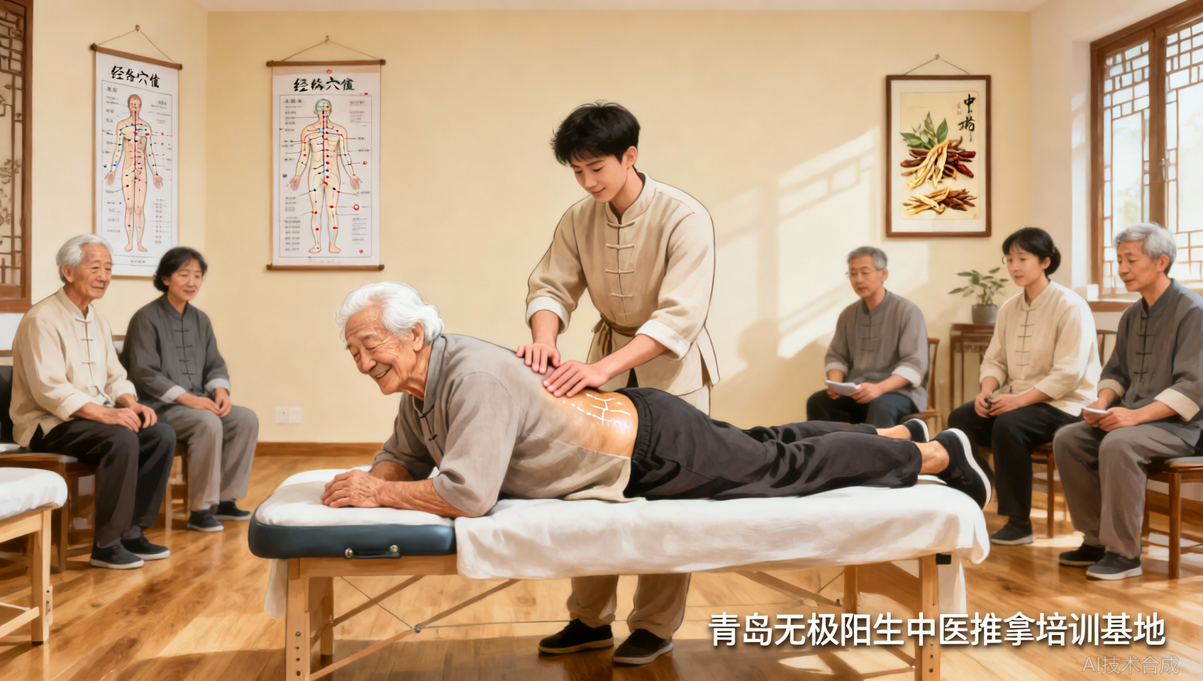 老年人腰腿痛不想总吃药？青岛无极阳生中医推拿培训基地外治法课程