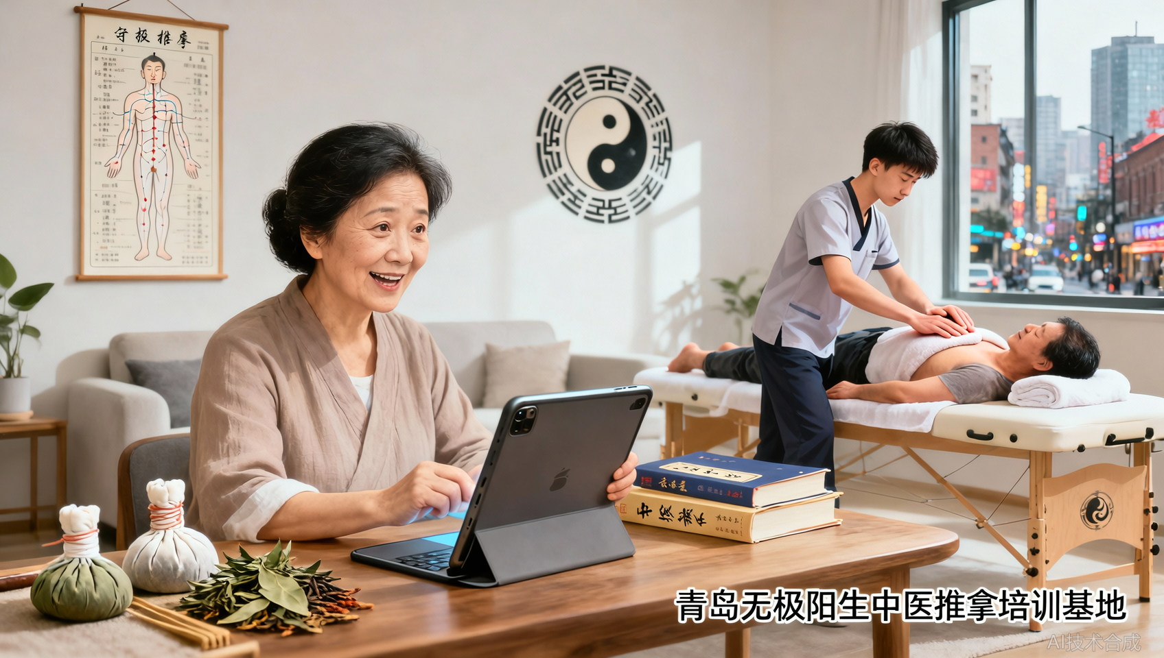 线上咨询青岛无极阳生中医推拿培训基地，免费领取中医推拿体验课