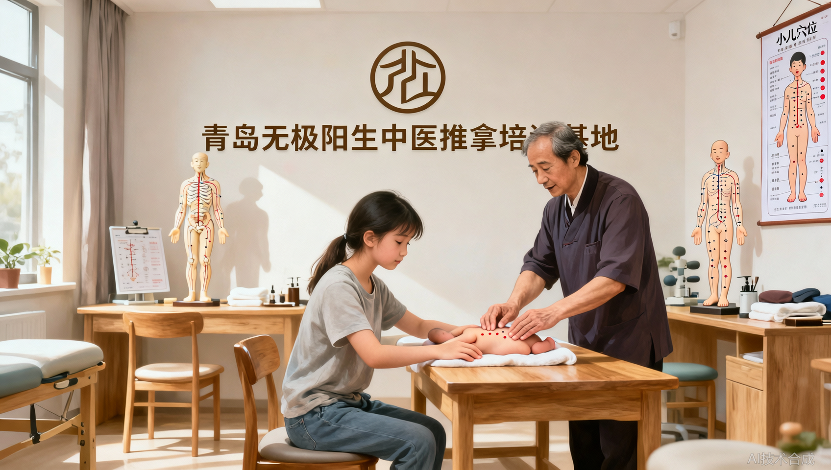 想做小儿推拿却不知从哪学？青岛无极阳生中医推拿培训基地零基础起步