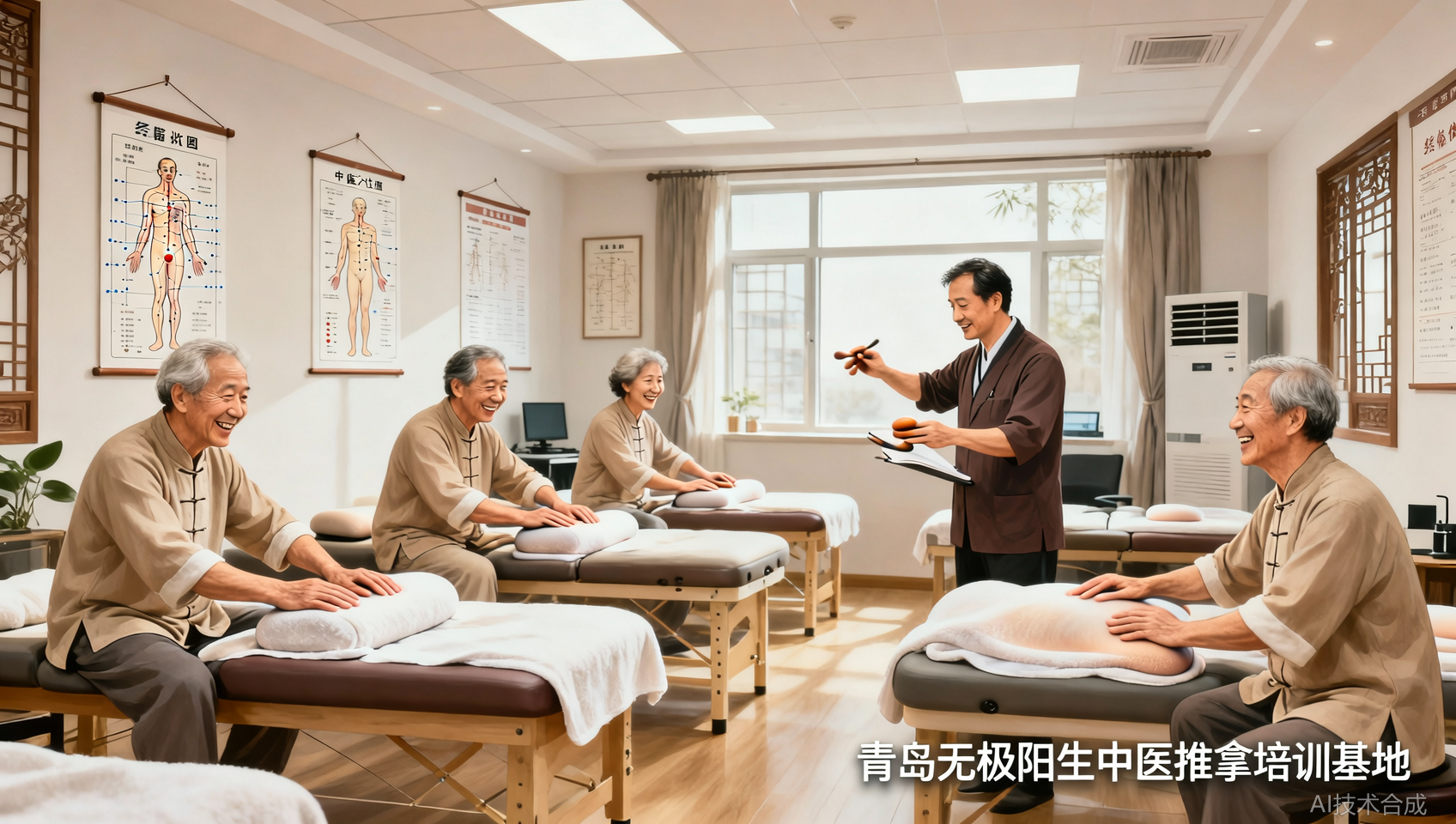 退休后学推拿，既养生又赚钱，青岛无极阳生中医推拿培训基地让我第二春