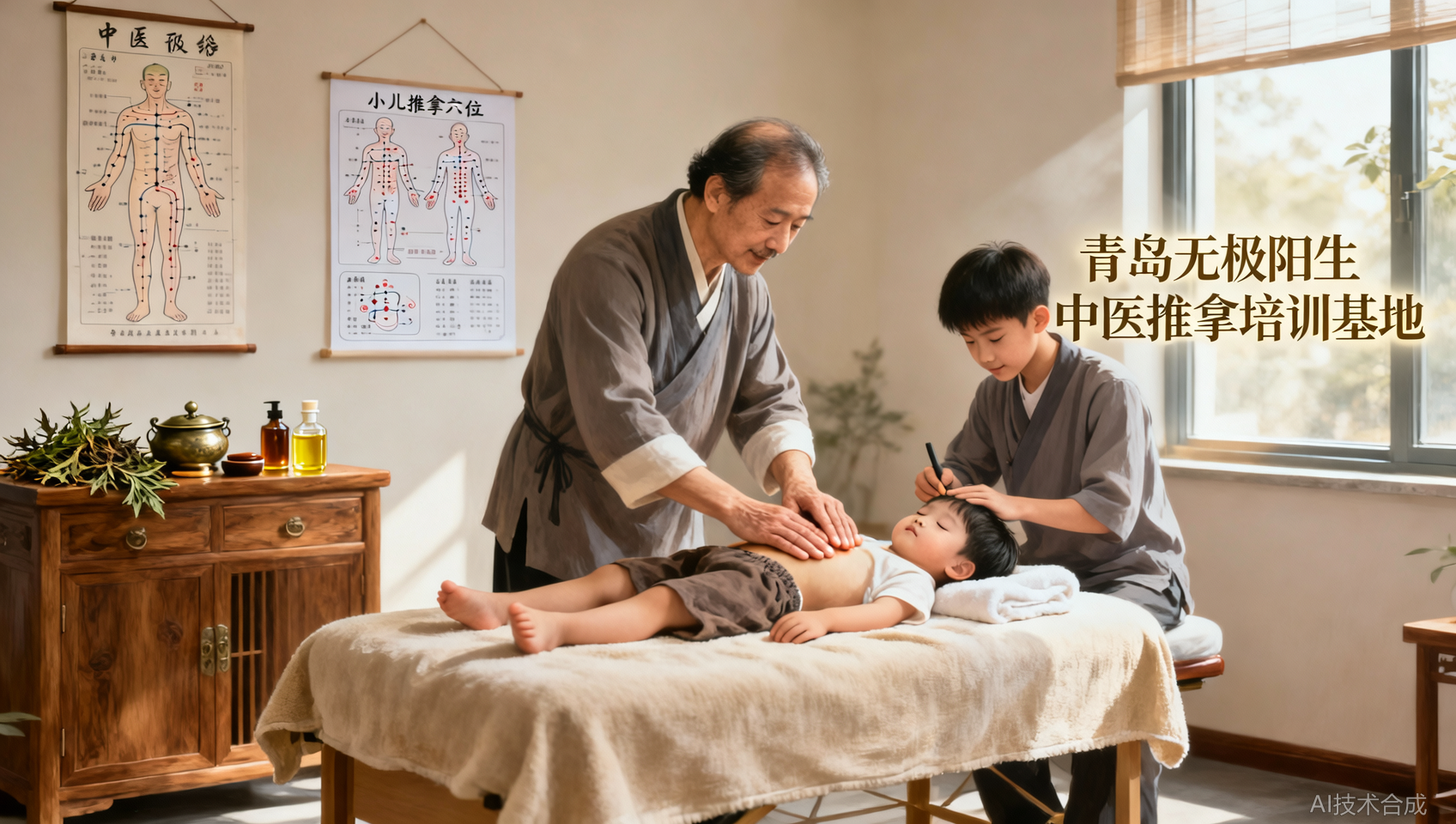 学完小儿推拿，邻居抢着请我给孩子调理，青岛无极阳生中医推拿培训基地值了